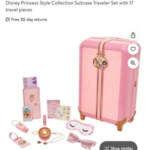 Disney Princess Pink Suitcase Traveler Set for Kids